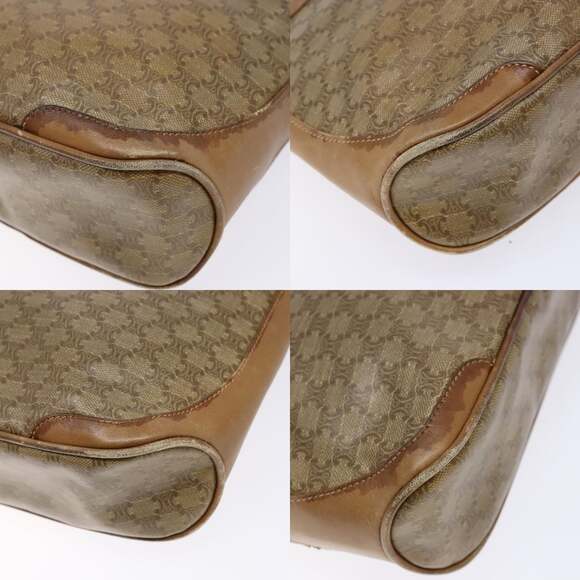 CELINE Macadam Canvas Shoulder Bag Pvc Beige Gold - Picture 10 of 13